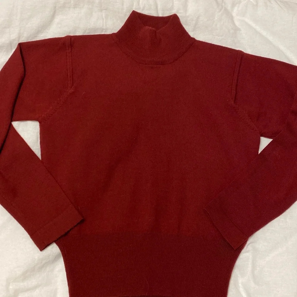 Vintage Maroon Wool Sweater
